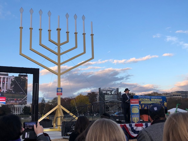 Recycling Shines During National Hanukkah Menorah Lighting