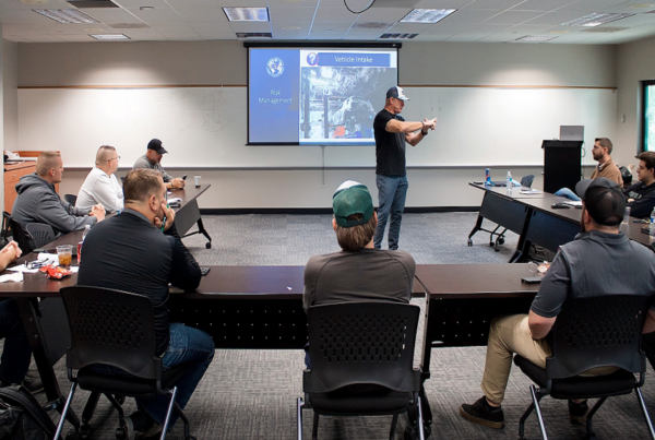 instructor teaching a training course